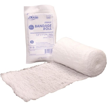 Dukal Dukal Fluff Sterile Bandage Roll - 4.5x 4.1 yds 6-Ply , 100PK 645